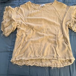 Fringe yellow shirt from UMGEE, size small